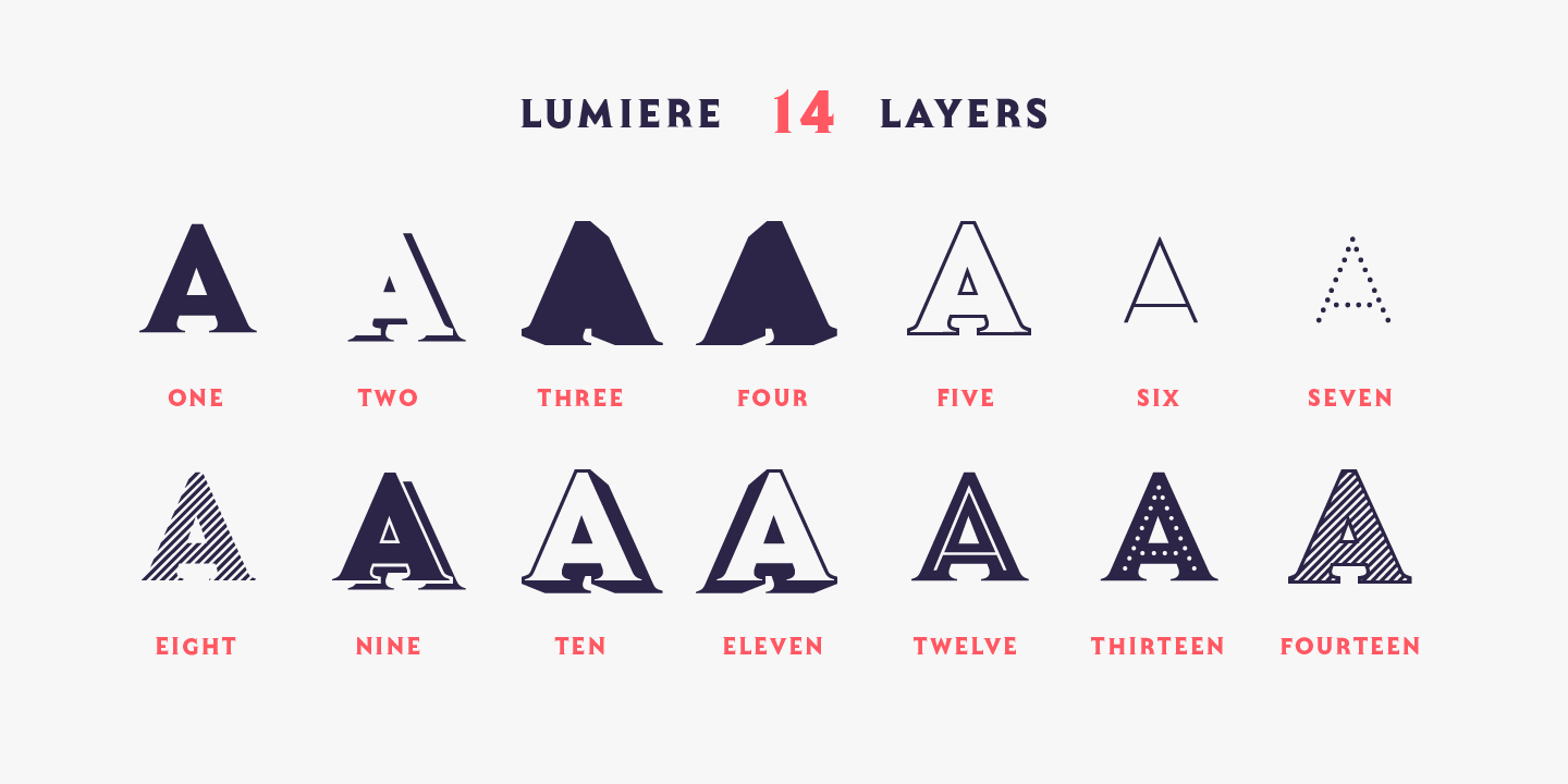 Lumiere Eight Font preview